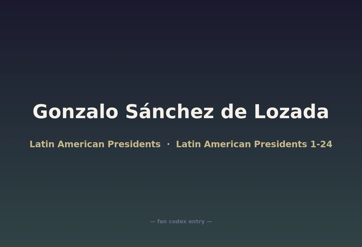 Gonzalo Sánchez de Lozada